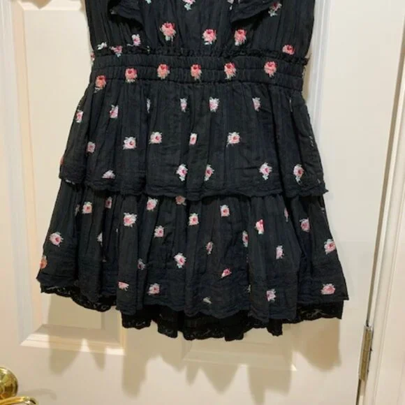 Love Shack Fancy Flowery Embroidered Mini Dress XS NWT - Picture 4 of 14